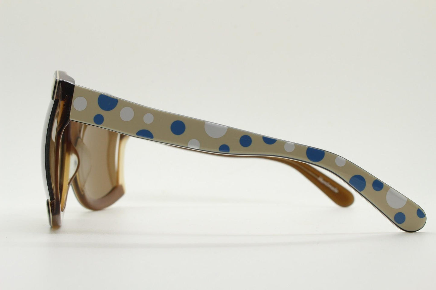 Eley Kishimoto oversized sunglasses by Linda Farrow. Outrageous polka dot layered acetate design. Luxe Gallery Projects. Vintage. NOS