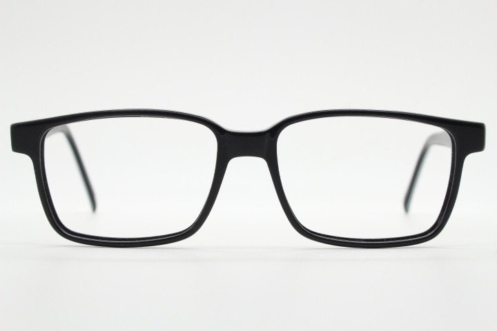 Carrera rectangular eye glasses. Black and white layered acetate optical frames. Prescription eyeglasses. Vintage RX spectacles