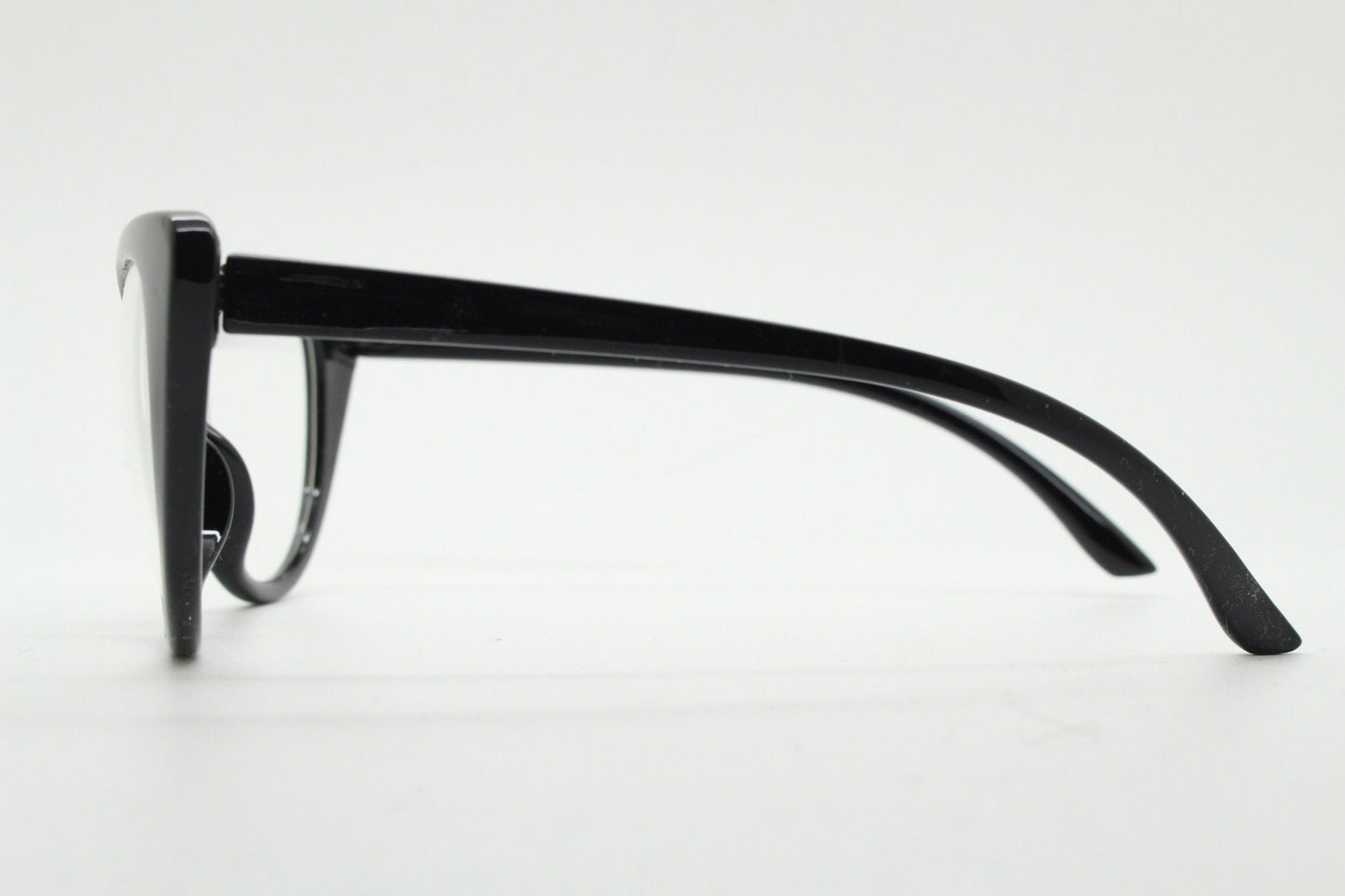Pointed cat eye glasses. Vintage black clear lens optical frames. Y2K womens prescription eyeglasses. 50s rockabilly spectacles