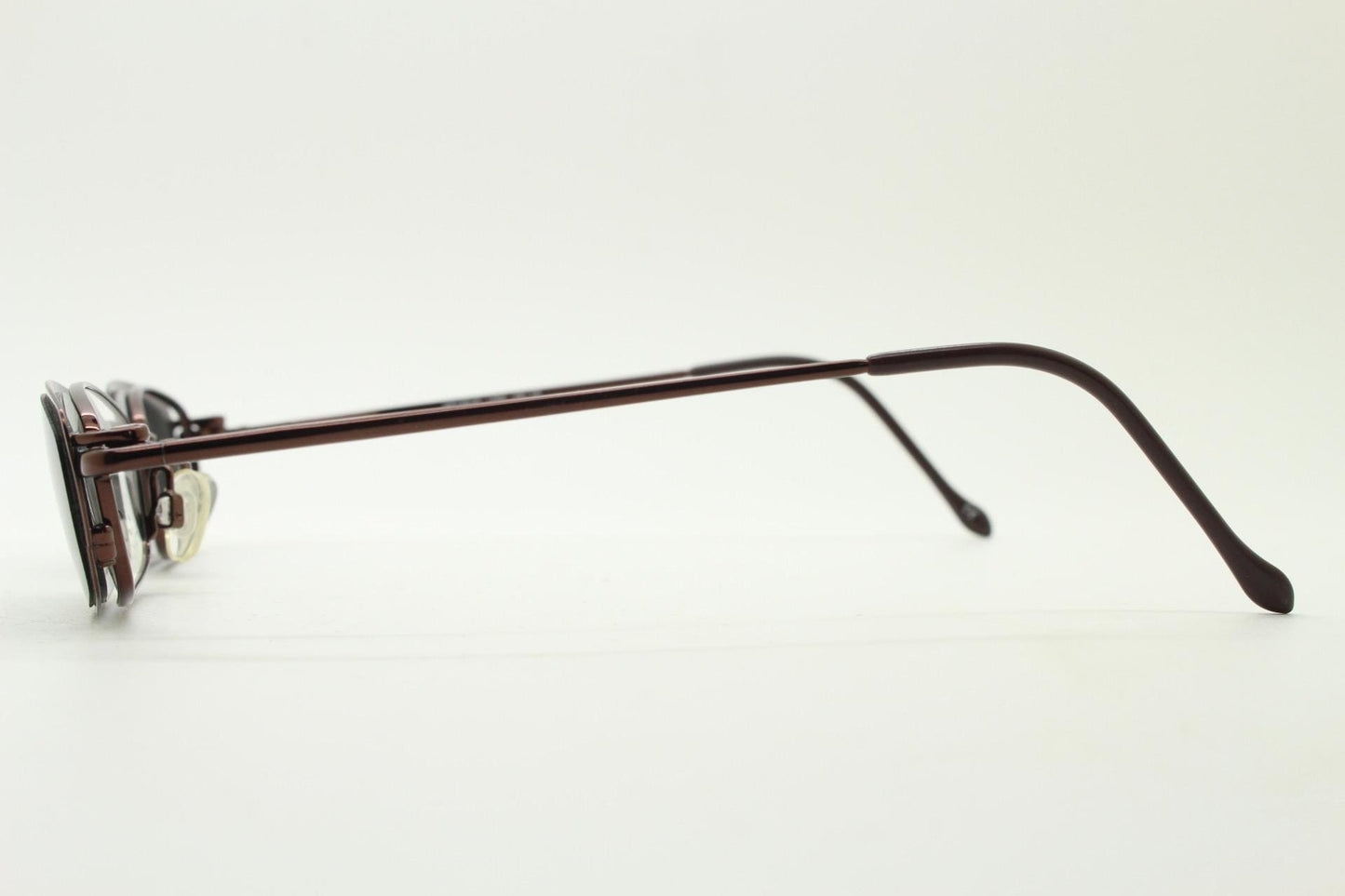 90s vintage small rectangular eye glasses by Convertibles with magnetic clip on sunglasses. Optical frame. Prescription RX spectacles. NOS