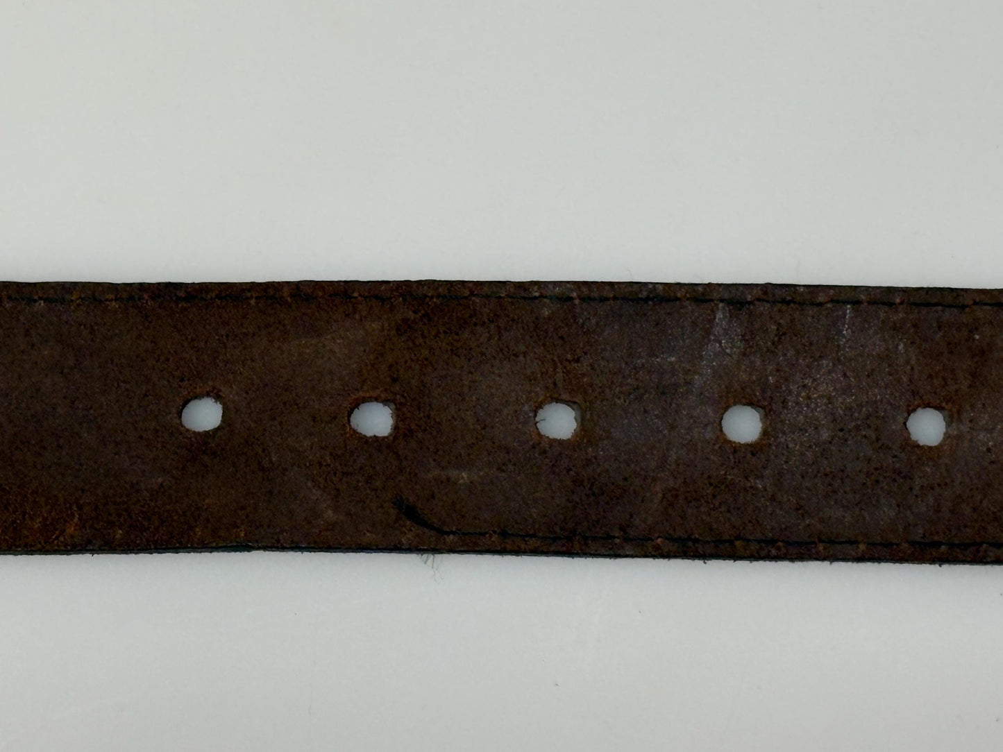 Diesel 90s vintage thick black genuine leather belt for jeans Superior quality with silver buckle and mohican crest. Single piece cowhide