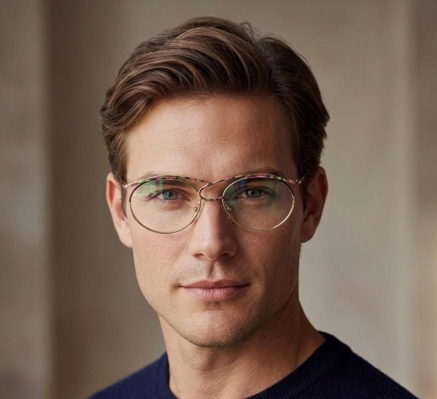 Casanova 80s vintage eye glasses made in Italy. Museum standard design classic optical frames. Prescription eyeglasses. RX spectacles