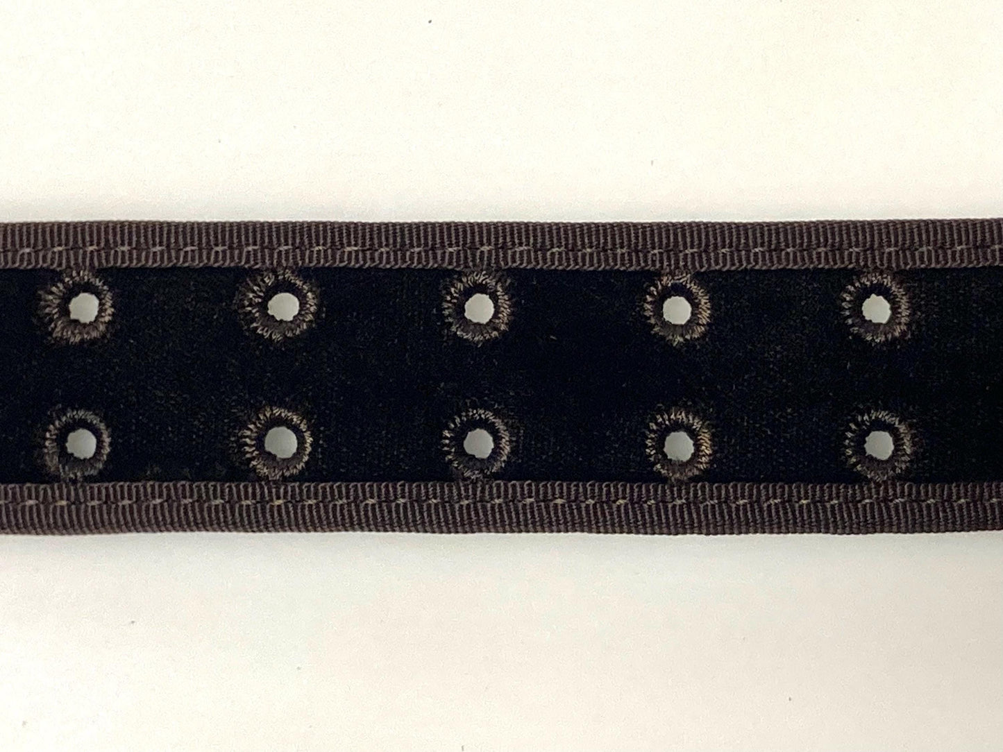 Roberto Cavalli Y2K vintage belt. Brown velvet with tape edge, Logo 'shield' buckle and leather back. Made in Italy. Mens NOS with dust bag