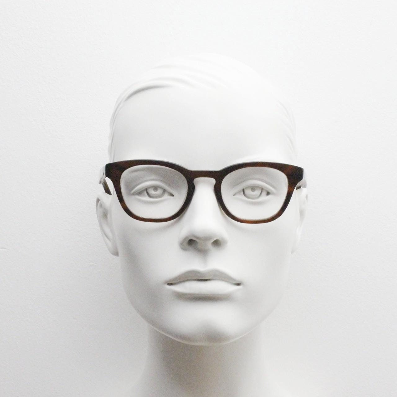 Dharma eyewear modified wayfarer design eye glasses. Quality tortoise gloss acetate optical frames. Prescription eyeglasses. RX spectacles