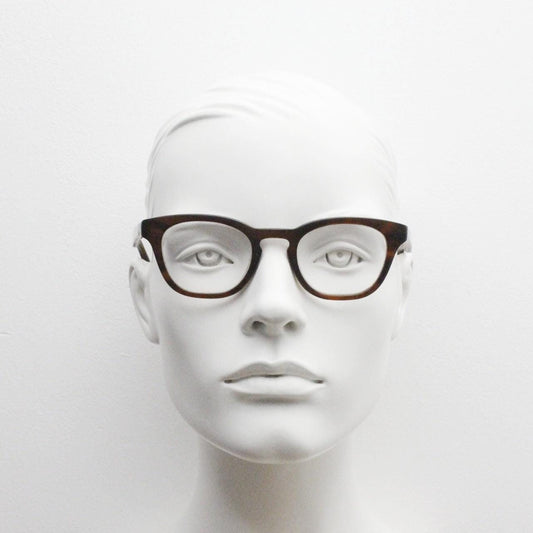 Dharma eyewear modified wayfarer design eye glasses. Quality tortoise gloss acetate optical frames. Prescription eyeglasses. RX spectacles