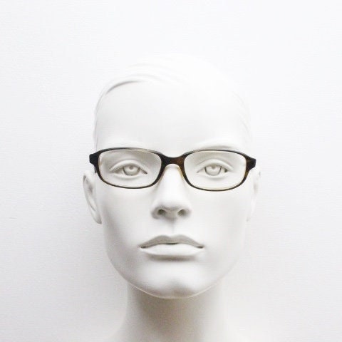 Paul Smith vintage rectangular glasses made in Japan. Dark brown low profile layered acetate optical frames. Prescription eyeglasses. RX