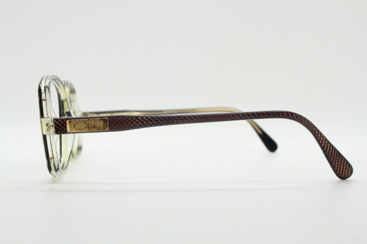 Cazal 80s vintage eye glasses made in West Germany. Square optical frames with futuristic 3d print appearance. Prescription eyeglasses. RX