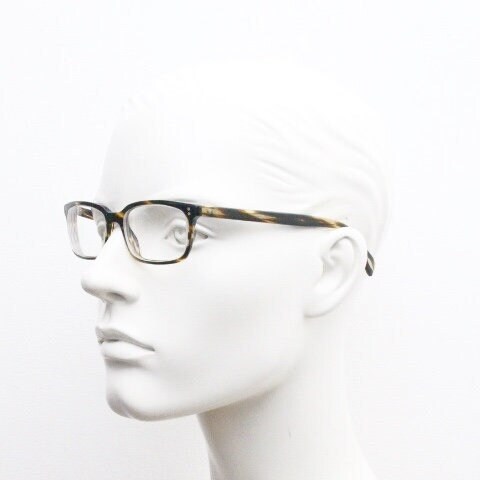 Oliver peoples rectangular eye glasses hand made in Italy. Honey tortoise acetate optical frame. Prescription eyeglasses. RX Spectacles