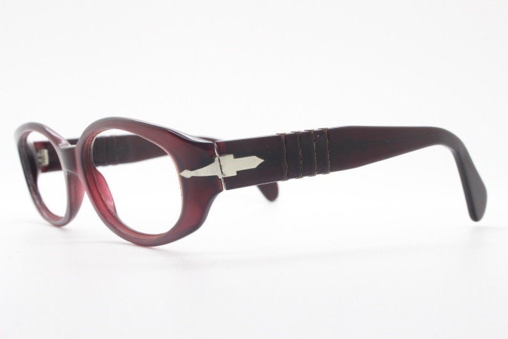 Persol crop sided glasses. Deep brown gloss chunky acetate optical frame with flexible arms. Prescription eyeglasses. RX spectacles