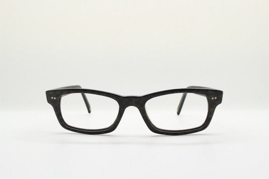 Etnia Barcelona rectangular eye glasses model Brighton. Dark check granite grey thick acetate optical frame. Prescription vintage RX