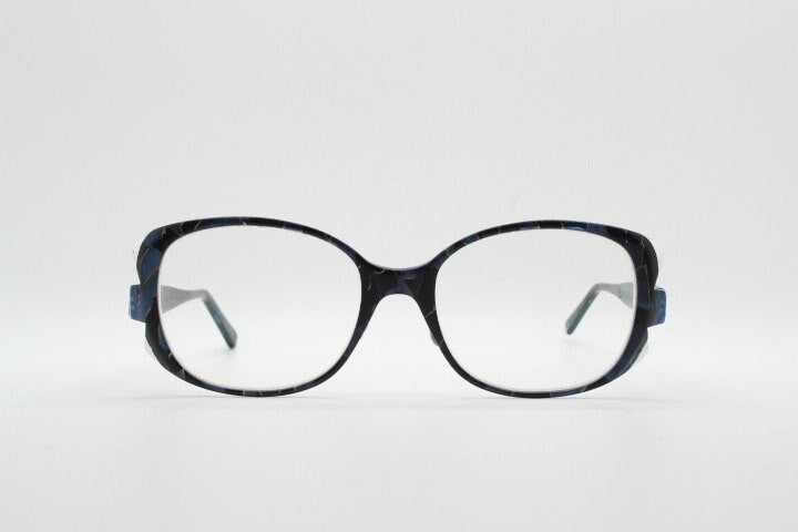 Jean Lafont Paris eye glasses made in France model Anenome 3088. Marbled acetate cateye optical frames. Womens prescription eyeglasses. RX