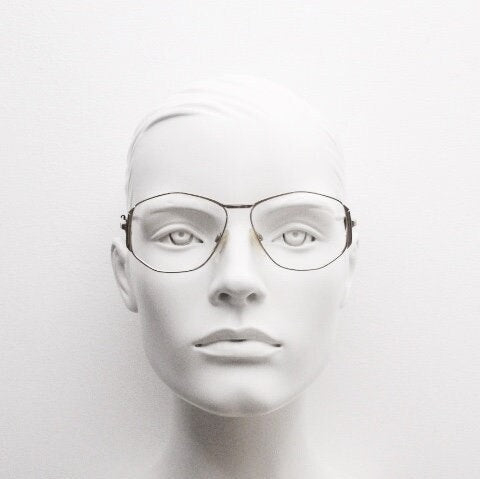 Fila 80s vintage hexagon eye glasses. Angular 6 sided metal optical frame. Mens prescription eyeglasses. RX spectacles. NOS