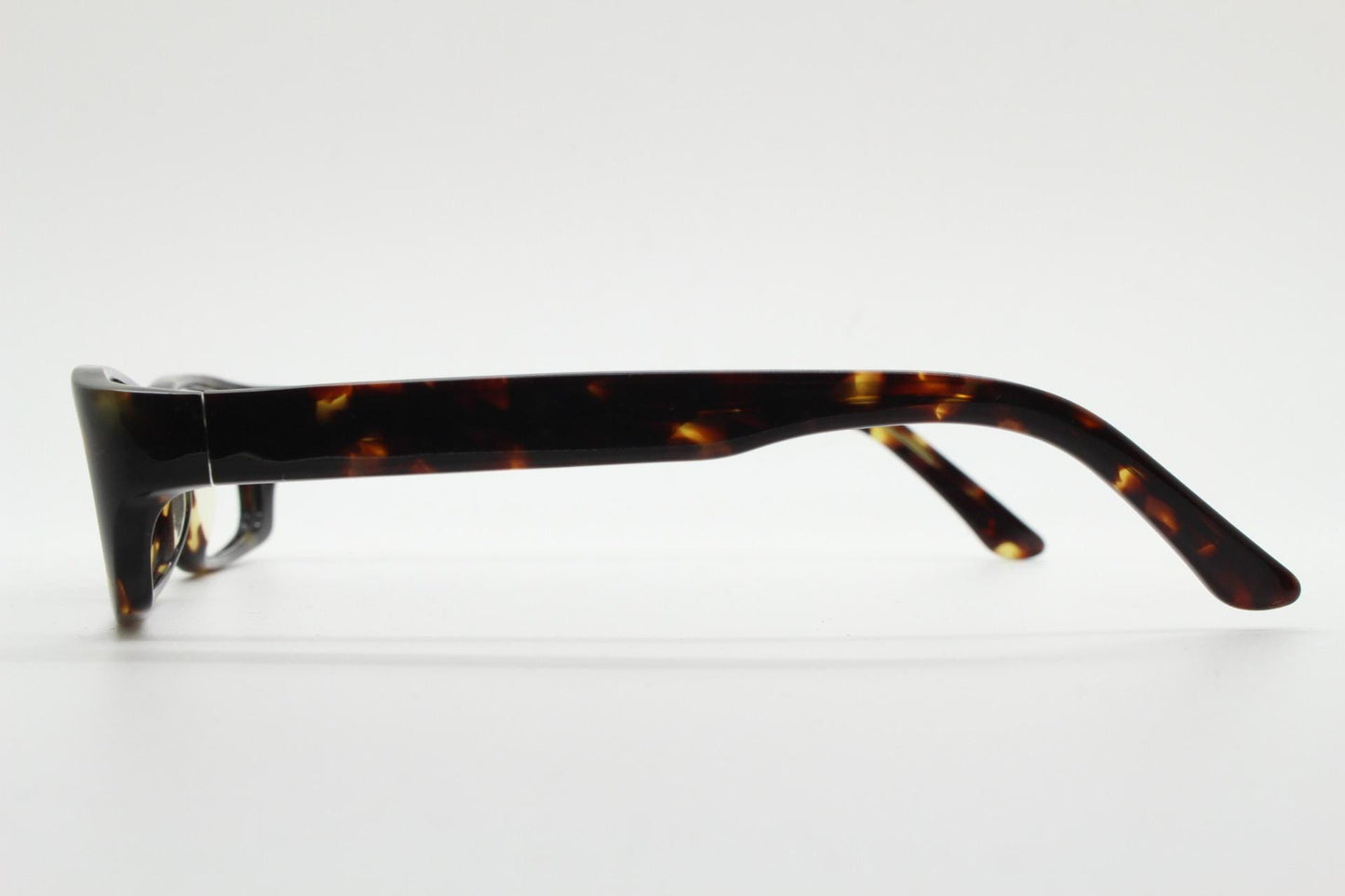 Wagner Keuhner rectangular low profile eye glasses made in Germany. Thick dark tortoise acetate optical frames. Prescription RX. Vintage NOS