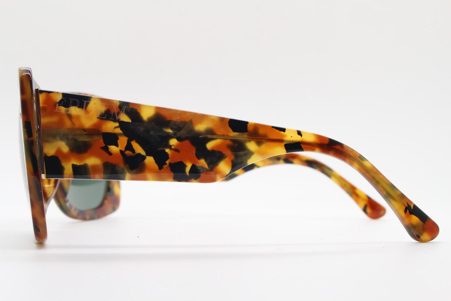 Erdem oversized square sunglasses made in Japan by Linda Farrow. Exquisite autumnal coloured acetate. Gallery Projects Vintage. NOS Full Set