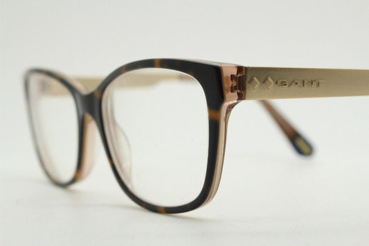 Gant vintage modified cat eye glasses model 4060. Tortoise acetate and satin metal arm cateye optical frames. Womens prescription spectacles