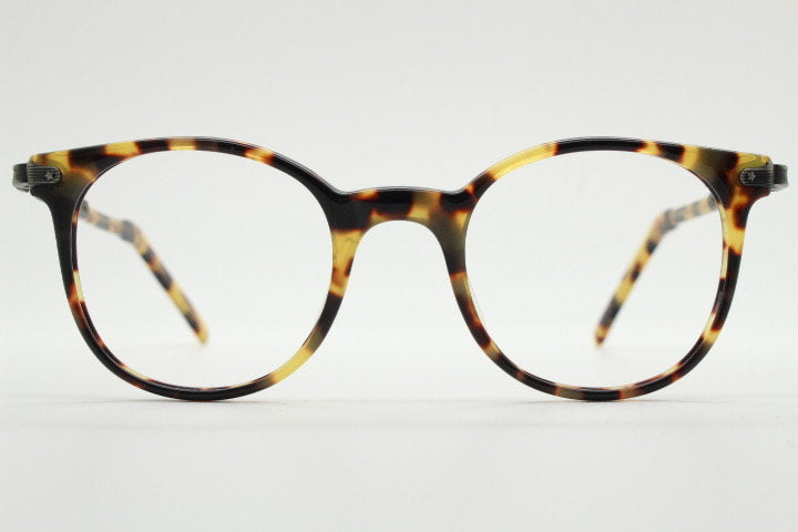 Sting 90s vintage round eye glasses made in Italy. Honey tortoise acetate optical frames. 40s retro design. Prescription eyeglasses. RX