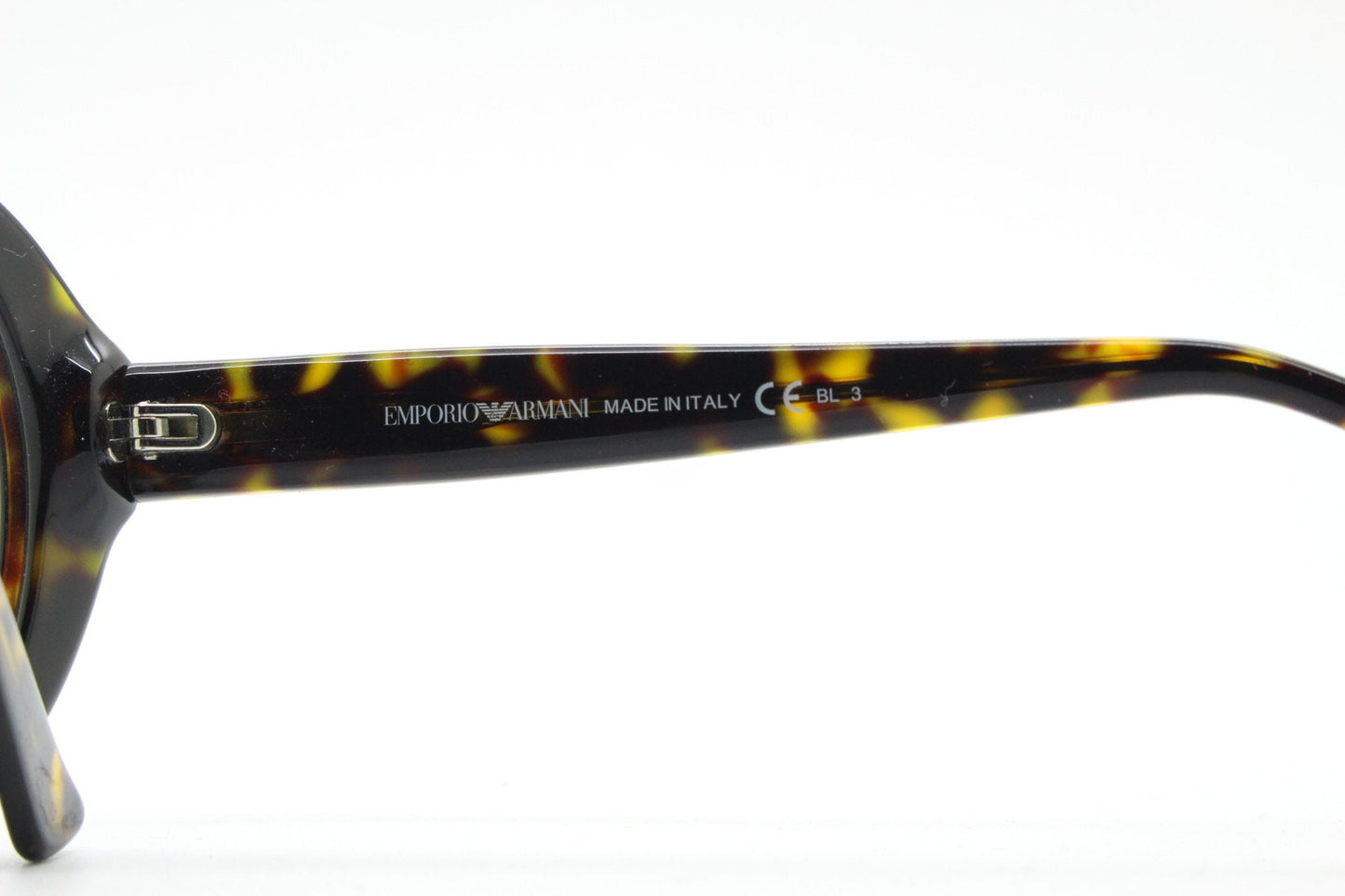 Giorgio Armani big round eye glasses made in Italy. Dark tortoise acetate 60s design optical frames. Prescription eyeglasses. RX spectacles